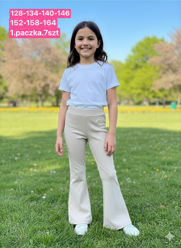 Spódnice dziewczęce Roz 128-164, 1 kolor Paczka 7 szt 1